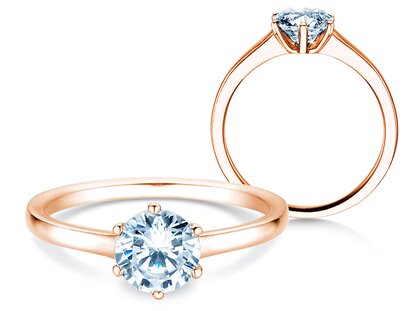 Verlovingsring Madison in 14K roségoud met diamant 1,00ct G/SI