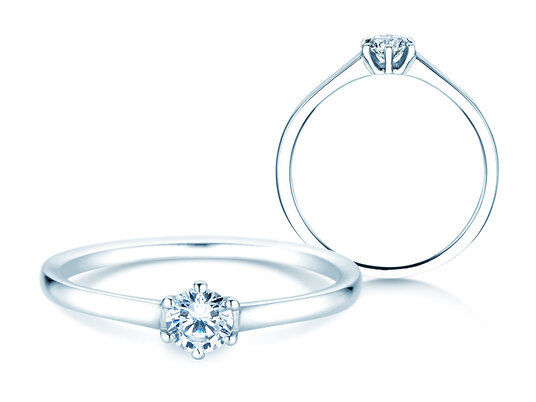 Verlovingsring Madison in zilver 925/- met diamant 0,15ct H/SI