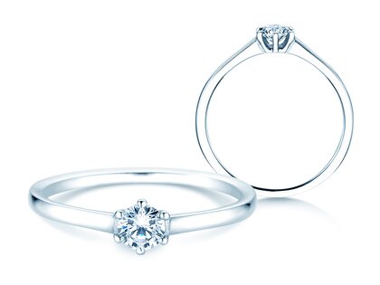 Verlovingsring Madison in zilver 925/- met diamant 0,15ct H/SI