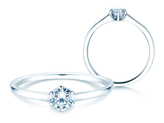 Verlovingsring Madison in 9K witgoud met diamant 0,25ct H/SI