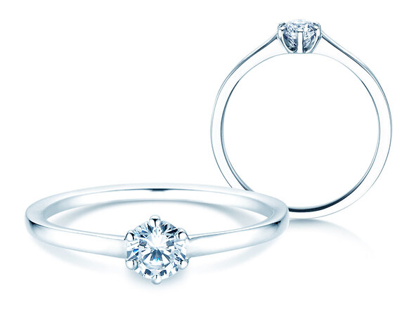 Verlovingsring Madison in platina 950/- met diamant 0,25ct G/SI