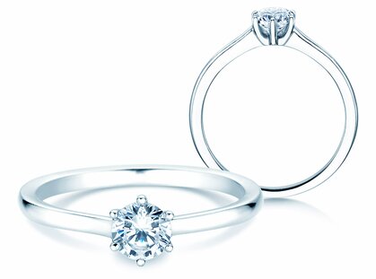 Verlovingsring Madison in 14K witgoud met diamant 0,50ct G/SI