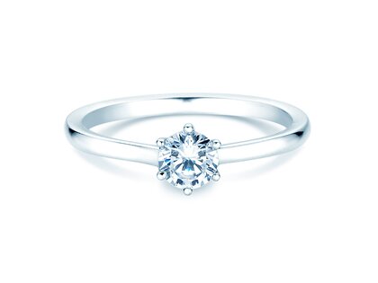 Verlovingsring Madison in 9K witgoud met diamant 0,50ct H/SI