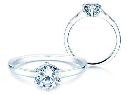 Verlovingsring Madison in 9K witgoud met diamant 1,00ct H/SI