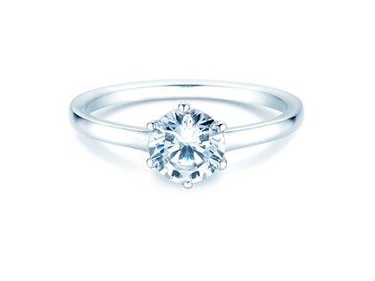 Verlovingsring Madison in 9K witgoud met diamant 1,00ct H/SI