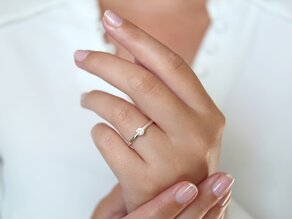 Verlovingsring Madison in zilver 925/- met diamant 0,15ct H/SI