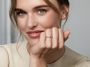 Verlovingsring Melody in 14K witgoud met diamant 0,20ct G/SI