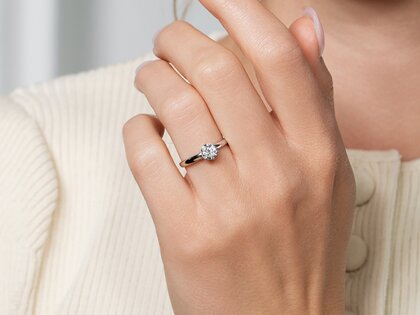 Verlovingsring Melody in 14K geelgoud met diamant 0,50ct G/SI