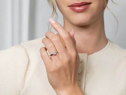 Verlovingsring Melody in 14K geelgoud met diamant 0,50ct G/SI