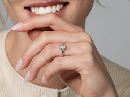 Verlovingsring Melody in 14K roségoud met diamant 1,00ct G/IF