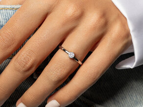 Verlovingsring Melody in 9K witgoud met diamant 0,25ct H/SI