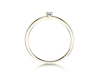 Verlovingsring Modern Petite in 14K geelgoud met diamant 0,05ct G/SI