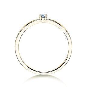 Verlovingsring Modern Petite in 14K geelgoud met diamant 0,05ct G/SI
