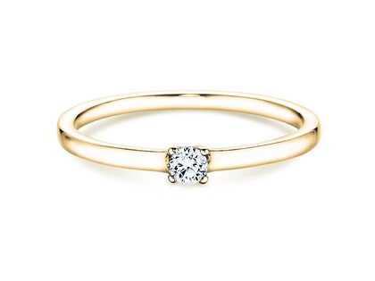 Verlovingsring Modern Petite in 14K geelgoud met diamant 0,08ct G/SI
