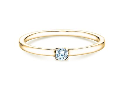 Verlovingsring Modern Petite in 14K geelgoud met diamant 0,08ct G/SI