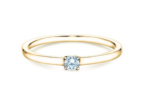 Verlovingsring Modern Petite in 14K geelgoud met diamant 0,08ct G/SI