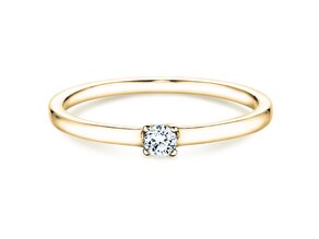 Verlovingsring Modern Petite in 14K geelgoud met diamant 0,08ct G/SI