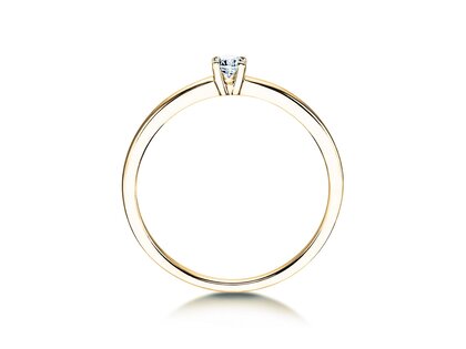 Verlovingsring Modern Petite in 14K geelgoud met diamant 0,08ct G/SI