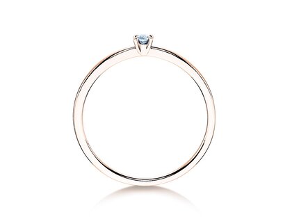 Verlovingsring Modern Petite in 14K roségoud met diamant 0,05ct G/SI