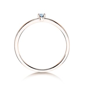 Verlovingsring Modern Petite in 14K roségoud met diamant 0,05ct G/SI