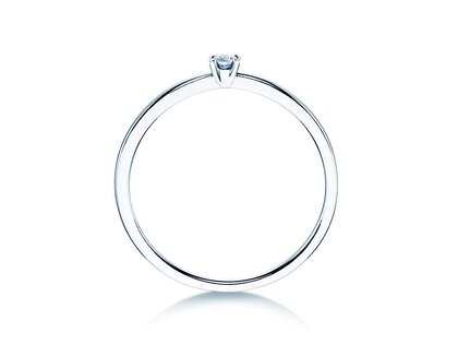 Verlovingsring Modern Petite in 14K witgoud met diamant 0,05ct G/SI