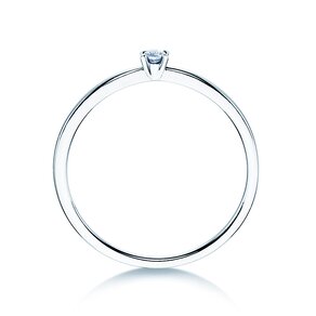 Verlovingsring Modern Petite in 14K witgoud met diamant 0,05ct G/SI