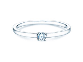 Verlovingsring Modern Petite in 14K witgoud met diamant 0,08ct G/SI
