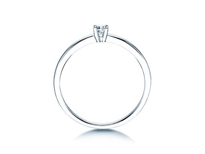 Verlovingsring Modern Petite in 14K witgoud met diamant 0,08ct G/SI