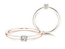 Verlovingsring Modern Petite in 14K roségoud met diamant 0,08ct G/SI