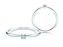 Verlovingsring Modern Petite in 14K witgoud met diamant 0,05ct G/SI