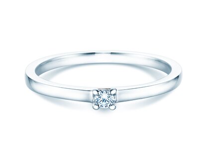 Verlovingsring Modern in zilver 925/- met diamant 0,05ct G/VS