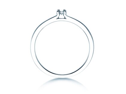 Verlovingsring Modern in zilver 925/- met diamant 0,05ct G/VS