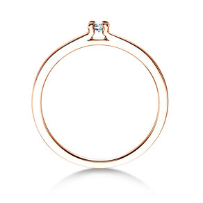 Verlovingsring Modern in 14K roségoud met diamant 0,05ct G/SI