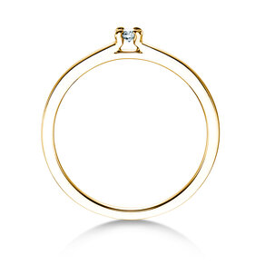 Verlovingsring Modern in 14K geelgoud met diamant 0,05ct H/SI