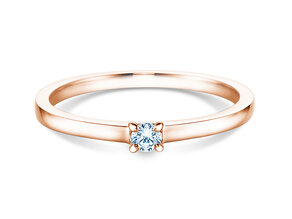 Verlovingsring Modern in 18K roségoud met diamant 0,07ct H/SI