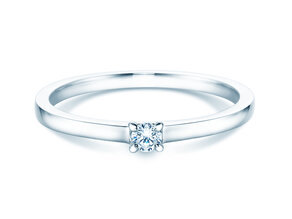 Verlovingsring Modern in zilver 925/- met diamant 0,07ct H/SI