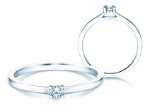 Verlovingsring Modern in zilver 925/- met diamant 0,07ct G/SI