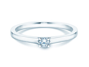 Verlovingsring Modern in 14K witgoud met diamant 0,10ct G/SI