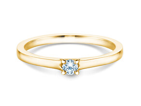 Verlovingsring Modern in 14K geelgoud met diamant 0,10ct H/SI