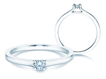 Verlovingsring Modern in 14K witgoud met diamant 0,10ct G/SI