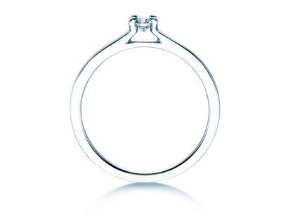 Verlovingsring Modern in 14K witgoud met diamant 0,10ct G/SI