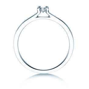Verlovingsring Modern in 14K witgoud met diamant 0,10ct G/SI