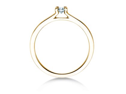 Verlovingsring Modern in 14K geelgoud met diamant 0,10ct H/SI