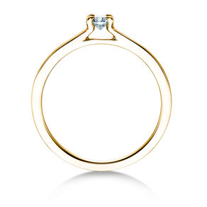Verlovingsring Modern in 14K geelgoud met diamant 0,10ct H/SI