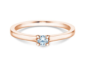 Verlovingsring Modern in 18K roségoud met Lab-grown diamant 0,15ct E/VS