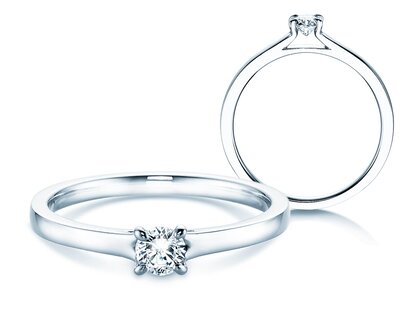 Verlovingsring Modern in platina 950/- met diamant 0,20ct G/SI