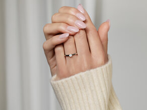 Verlovingsring Modern in 14K witgoud met diamant 0,30ct H/SI