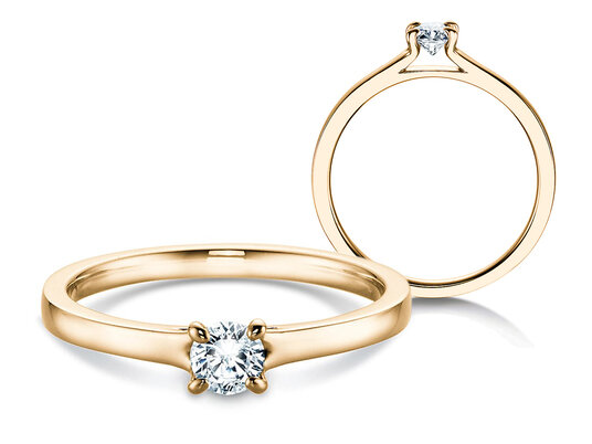 Verlovingsring Modern in 9K witgoud met diamant 0,25ct H/SI
