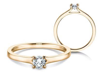 Verlovingsring Modern in 14K geelgoud met diamant 0,30ct G/SI