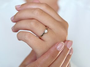 Verlovingsring Modern in 14K witgoud met diamant 0,30ct H/SI